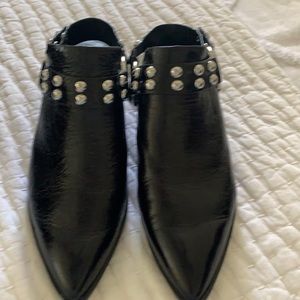 Rebecca Minkoff black leather mule